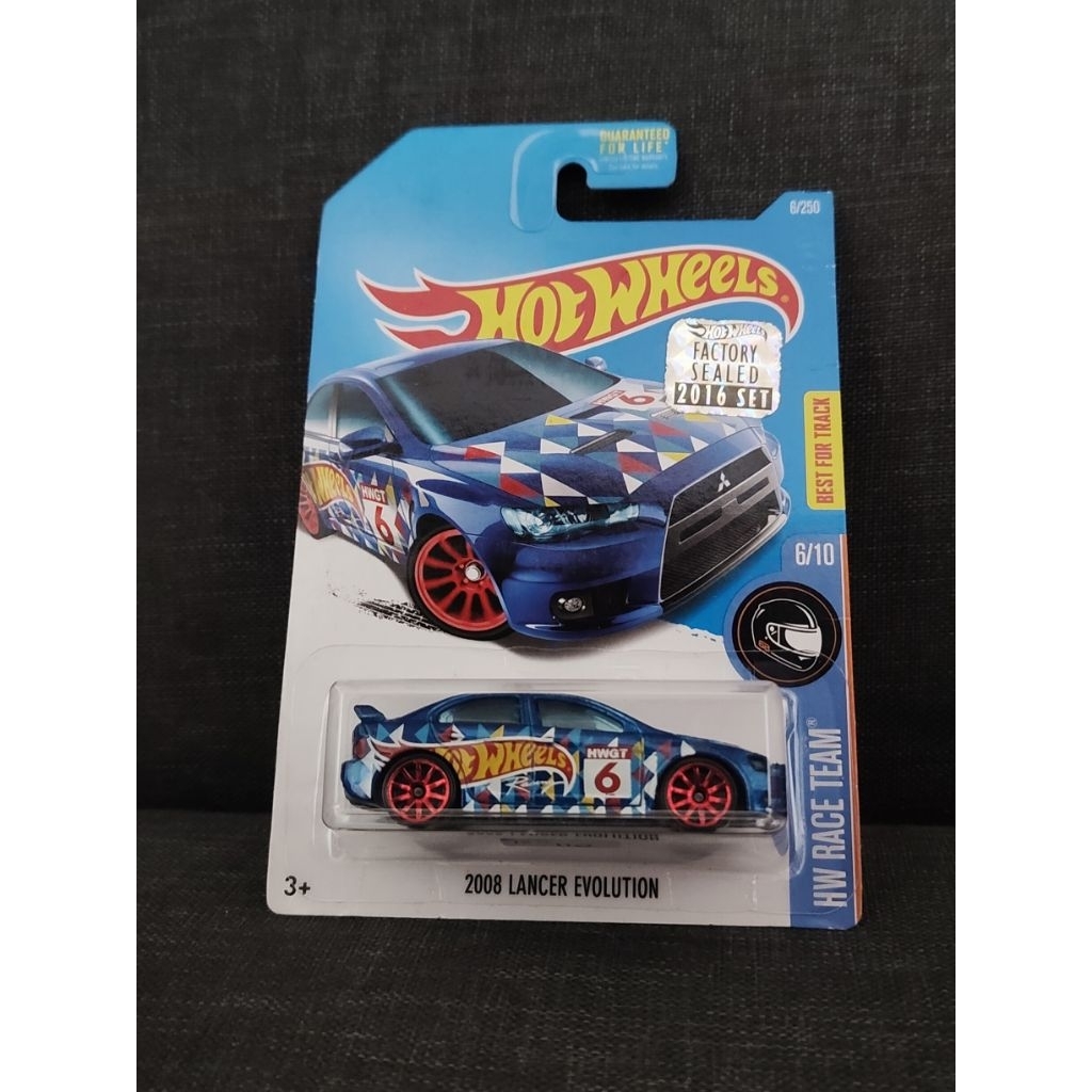 Hot Wheels 2008 Mitsubishi Lancer Evolution #6 Blue HW Race Team FS