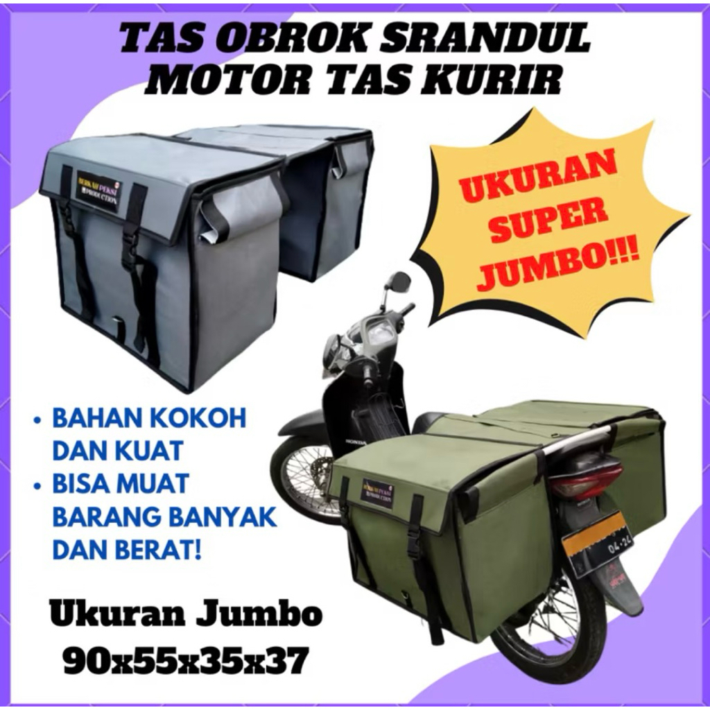 Tas Obrok Motor Anti Air Ukuran Jumbo Samiaji Tas Kurir Tas Laundry Box Motor