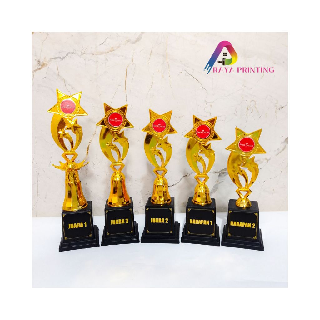 piala set juara 12345 murah model bintang