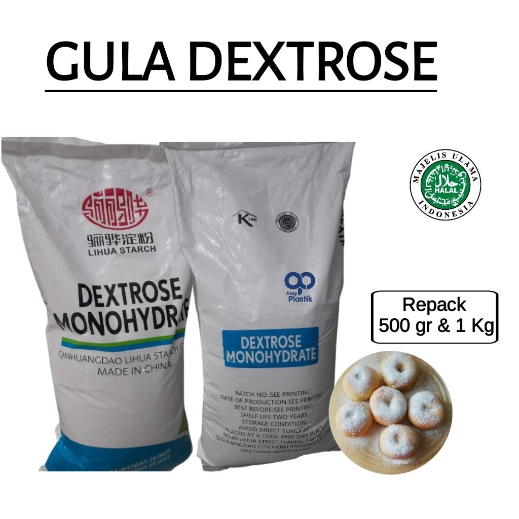 

gula dextrose kiloan/gula donat/gula mint/gula dingin kemasan repack 500 & 1 kg