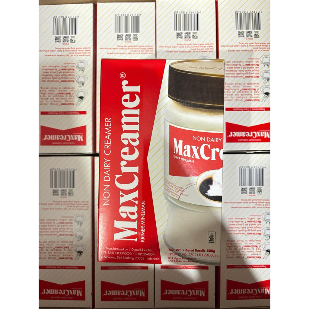 

Maxcreamer 1kotak isi 24kotak 500gr