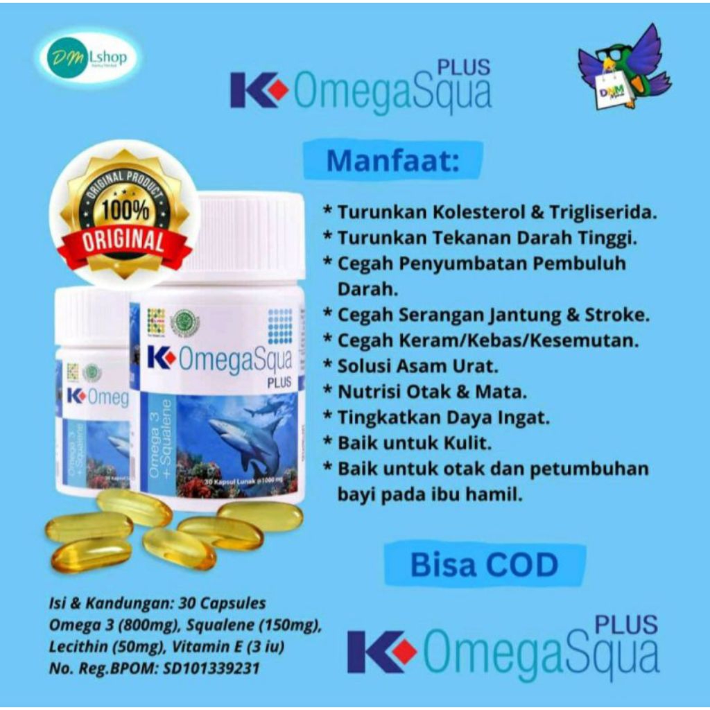 omega squa K Link asli bpom omega pluss splm makanan kesehatan