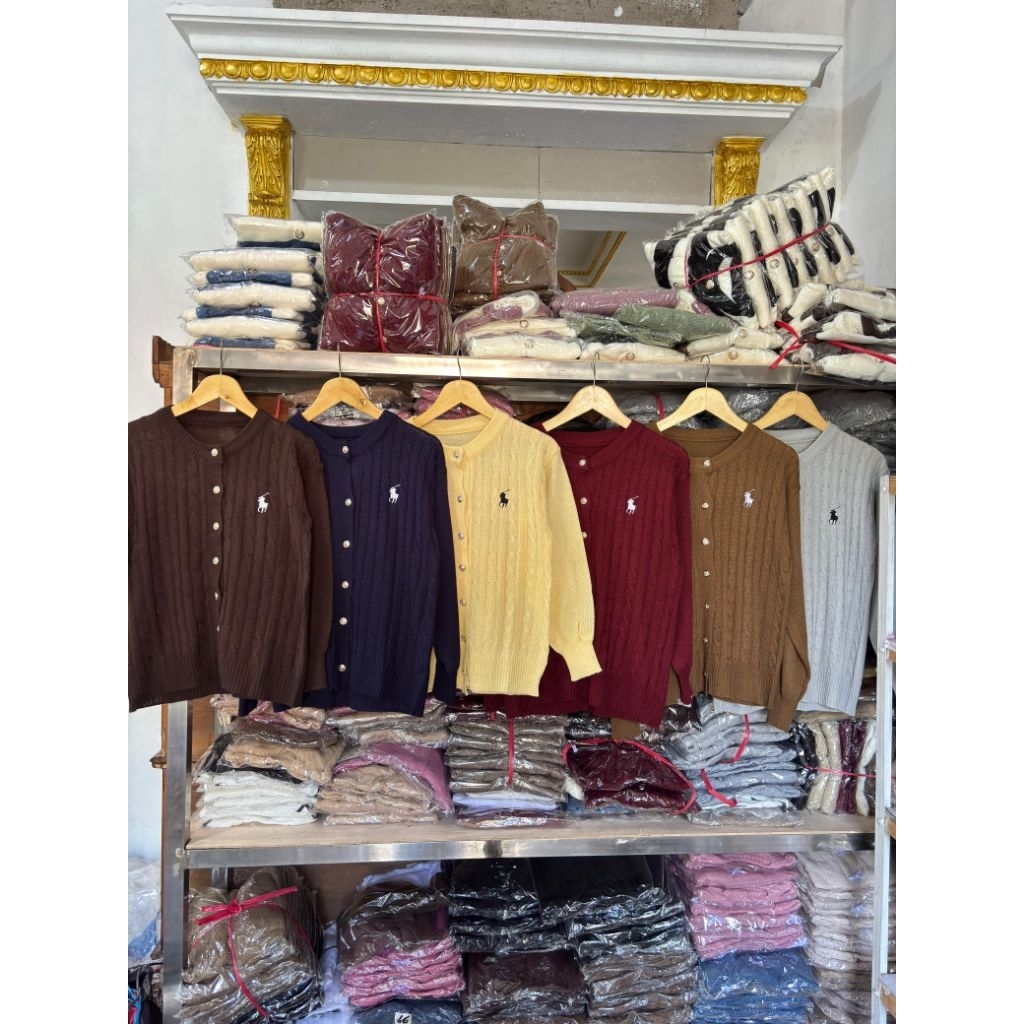 cardigan polo kepang