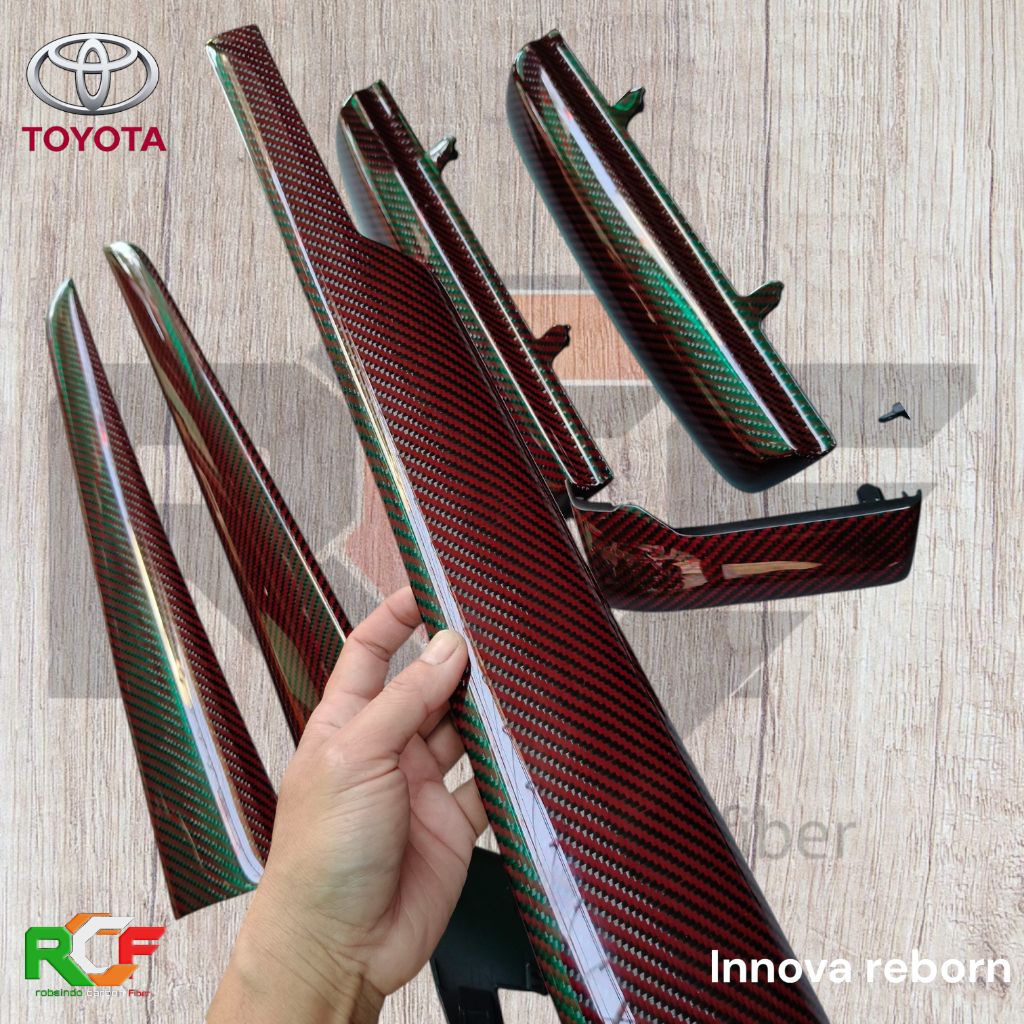 panel carbon interior innova reborn venturer red kevlar/carbon