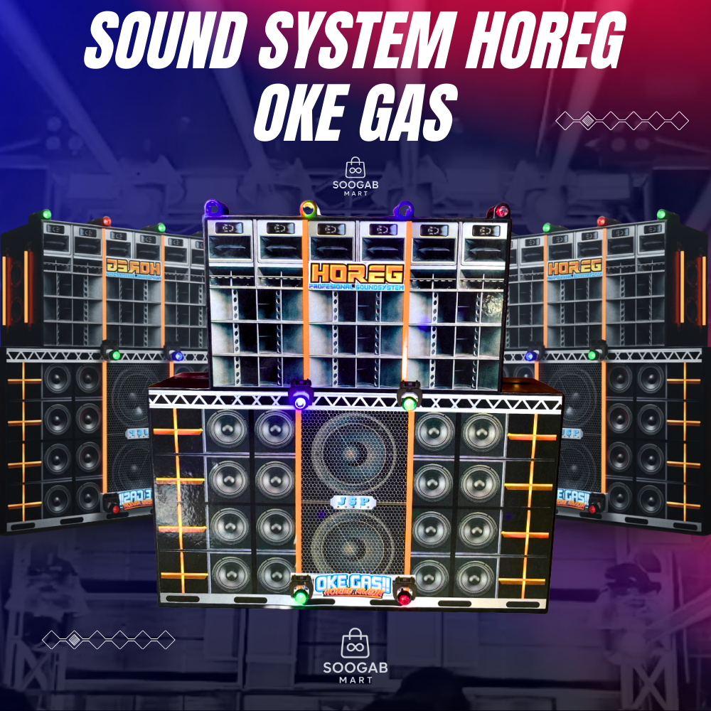 Miniatur Sound System Horeg Besar dan Kecil Suara Musik (OKE GAS), untuk Truk & Mobil Mainan