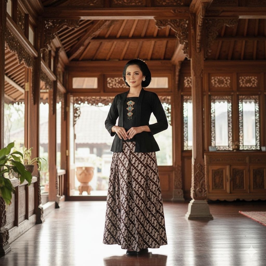 Set Kinanthi Classic Sidomukti Putih Monochrome Kebaya Oneset Bridesmaid Kutubaru Peplum