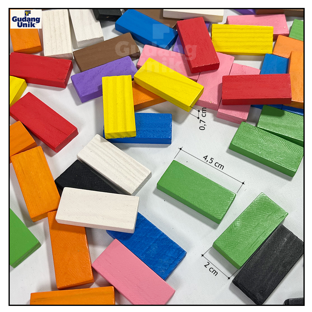 Balok Kayu Warna / Kayu Warna Warni / Domino Balok