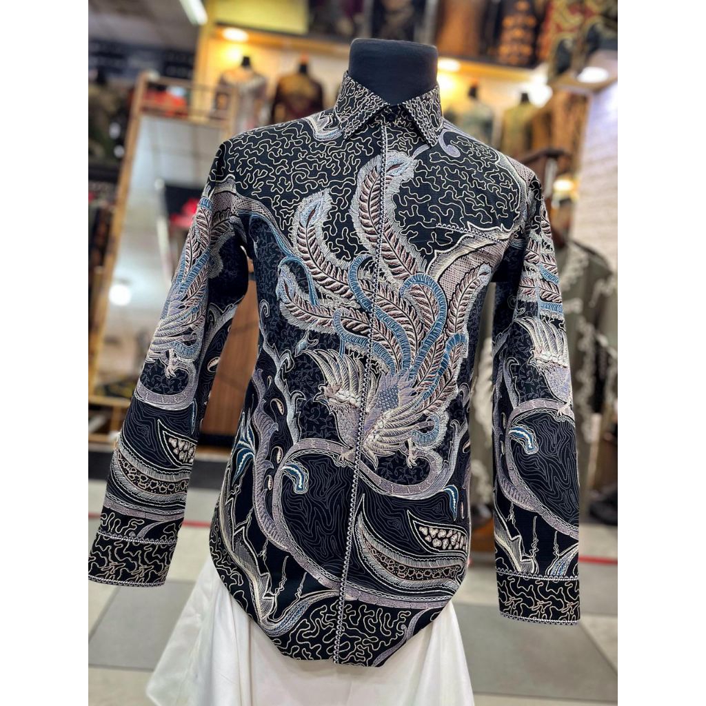 Batik Cantieq Exclusive - WISESA | Batik pria modern premium bordir smock dobby india | Baju batik p