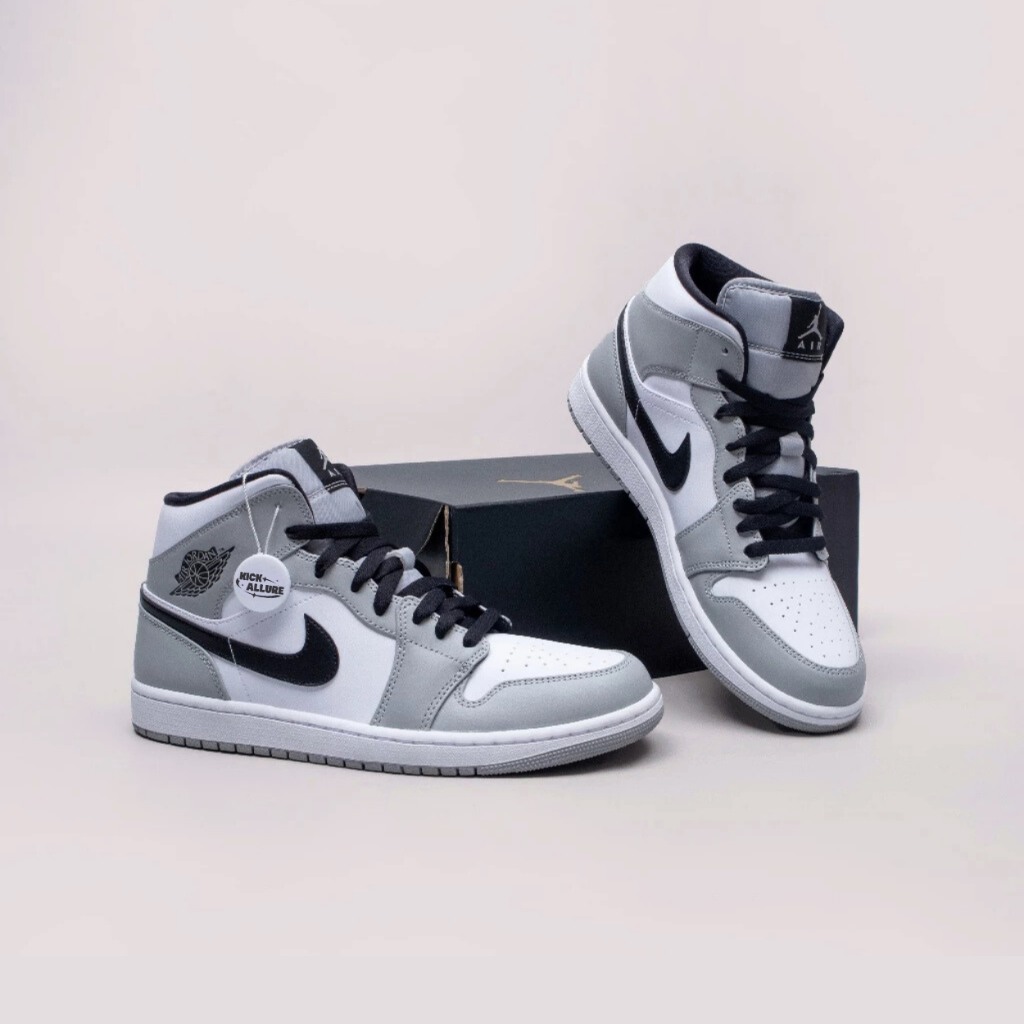 Air Jordan 1 Mid Light Smoke Grey White