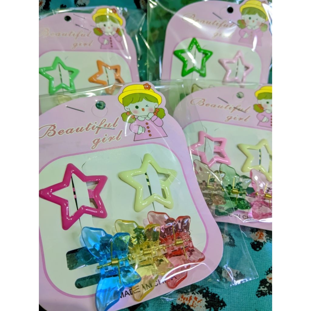 Jepit Rambut Bintang Kupu-kupu/Jepit Rambut viral/isi 5pcs