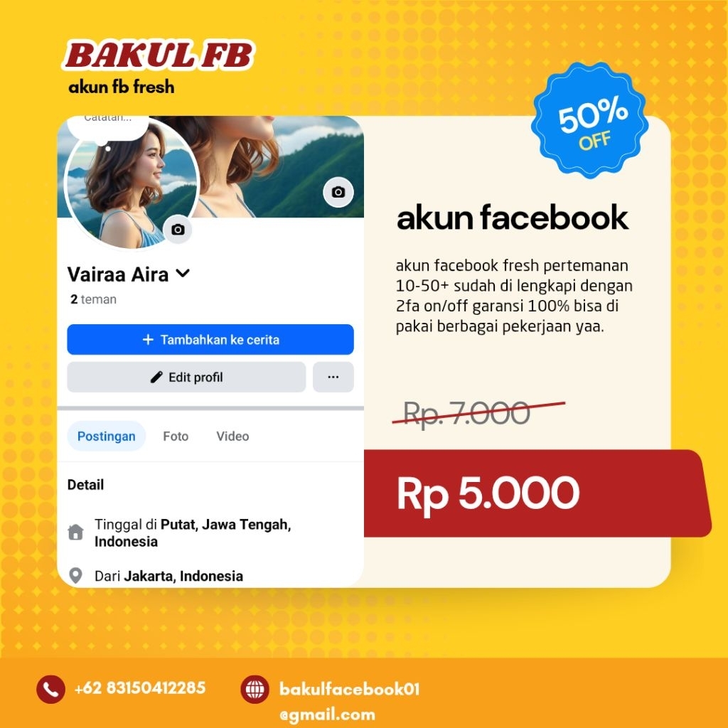 akun Facebook+a2f on fresh