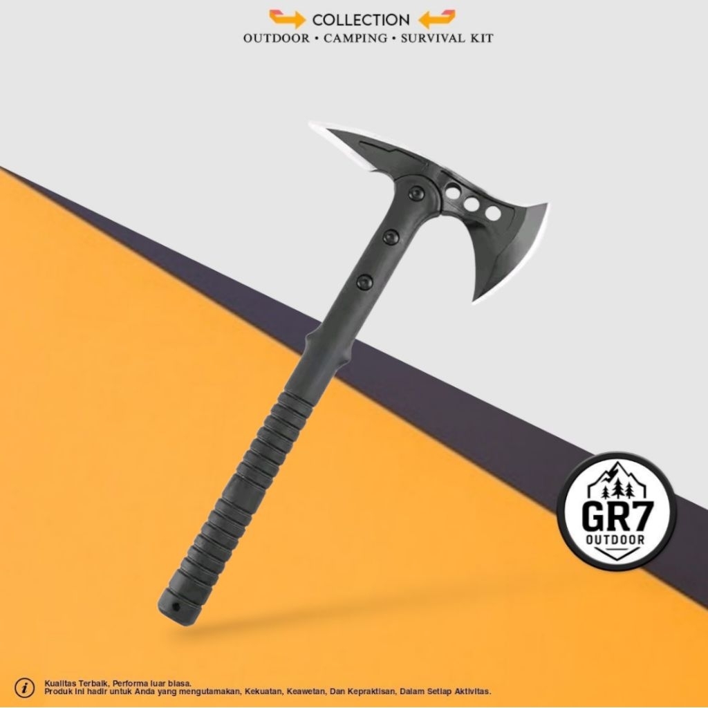 Kapak Survival Multifungsi Outdoor EDC 2 in 1 + Sarung / Kapak Survival / Survival Kit