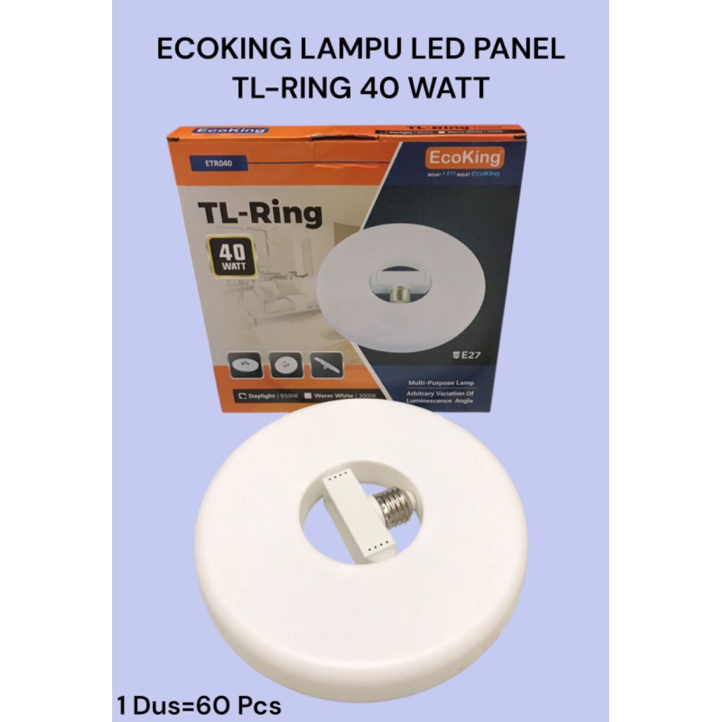 ECOKING LAMPU LED PANEL TL-RING 40 WATT