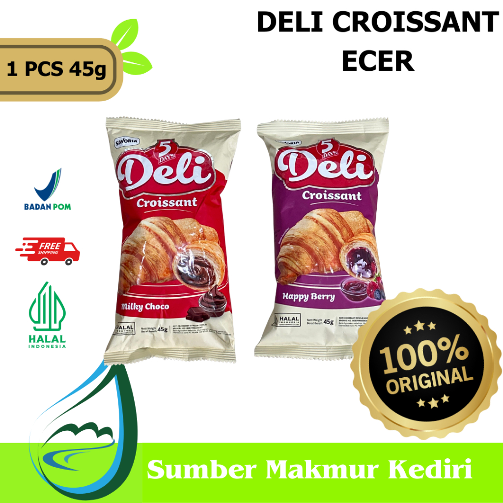 

5 Days Deli Milky Choco Croissant 45gr Premium