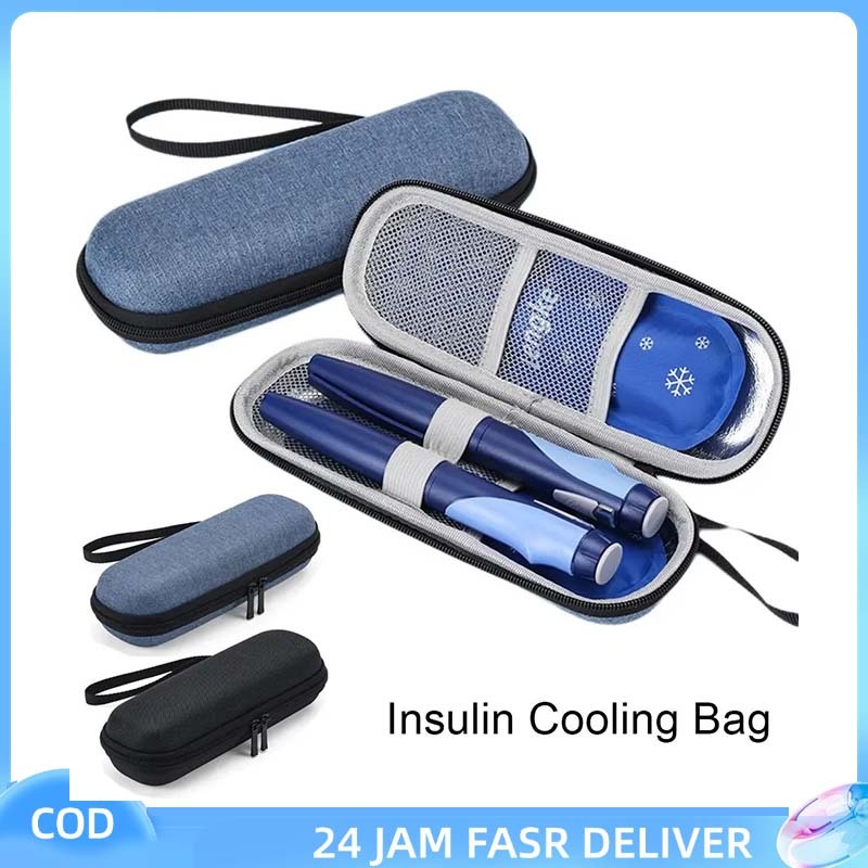 Waterproof Insulin Cooler Bag Portable Tas Penyimpanan Insulin Travel Case Hard Case Pendingin Insul