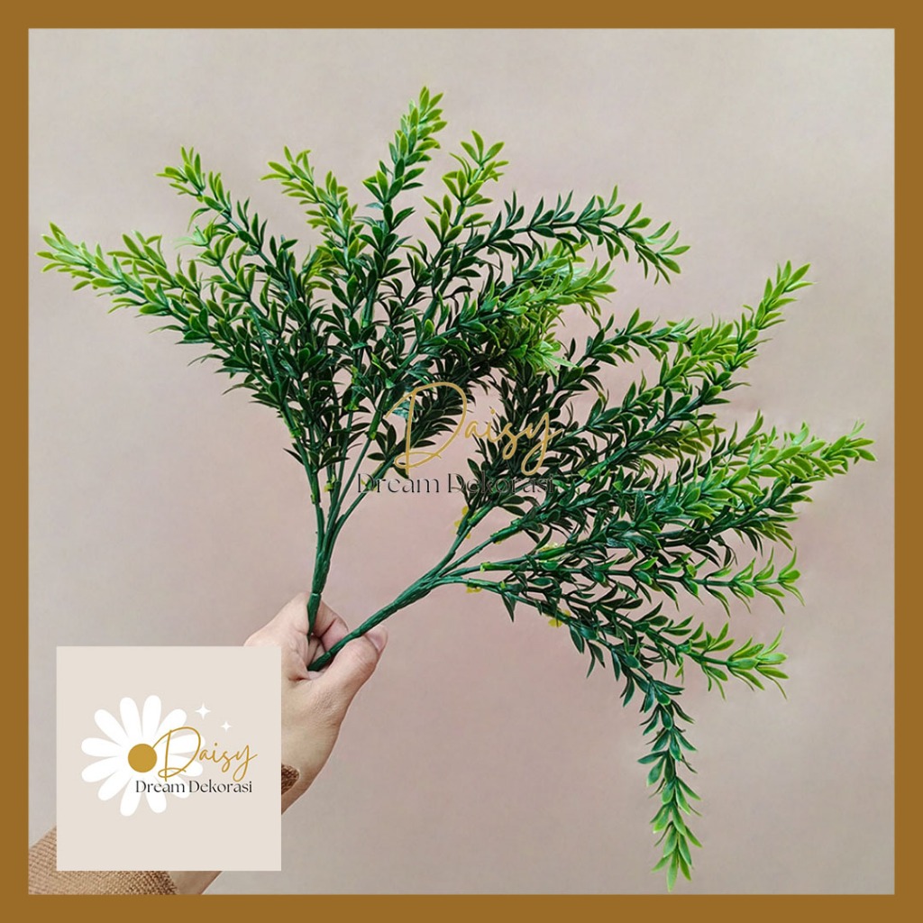 Artificial Rosemary Daun Plastik Hiasan Tanaman Daun Artificial Ornamen Dekorasi Bunga Paslu