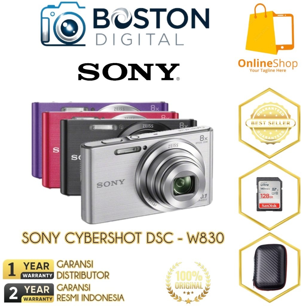 SONY CYBERSHOT DSC - W830 / CAMERA DIGITAL SONY DSC -  W830