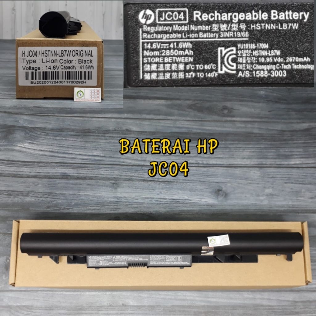 BATERAI ORIGINAL LAPTOP HP 14BW JC04