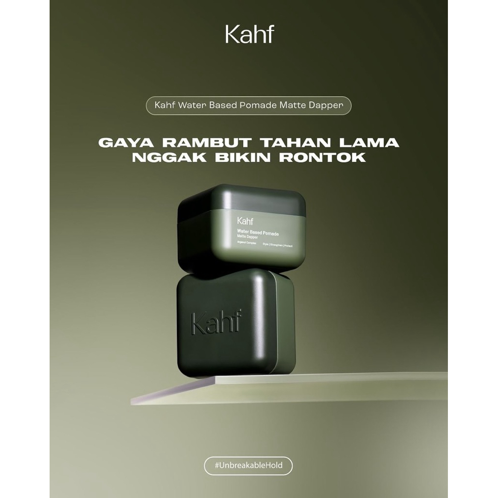 kahf Water Base Pomade Matte Dapper 70g - Pomade Rambut Pria