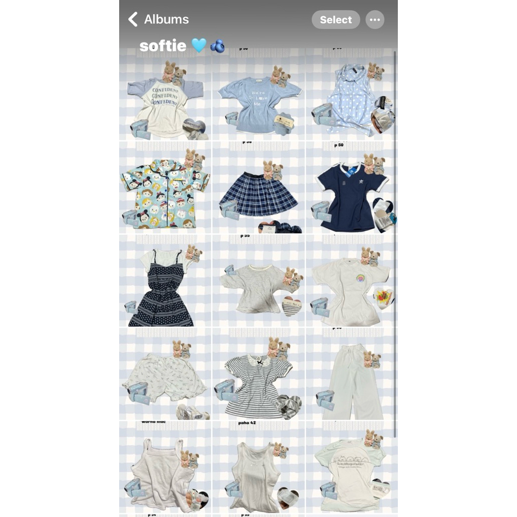 Preloved — Uniqlo Adidas H&M Sumikko Babytee kaos sailor dress kemeja celpen celana pendek kulot rok