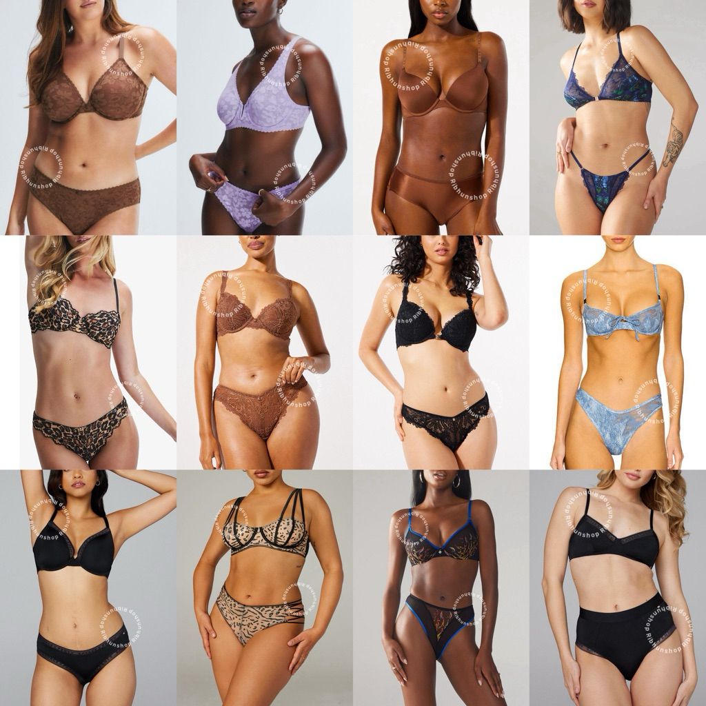 Savage X Fenty By Rihanna Bra Push Up Set ,Bra No Push Up Set  ,Unlined Bra Set ,Bralette Bra Set Si