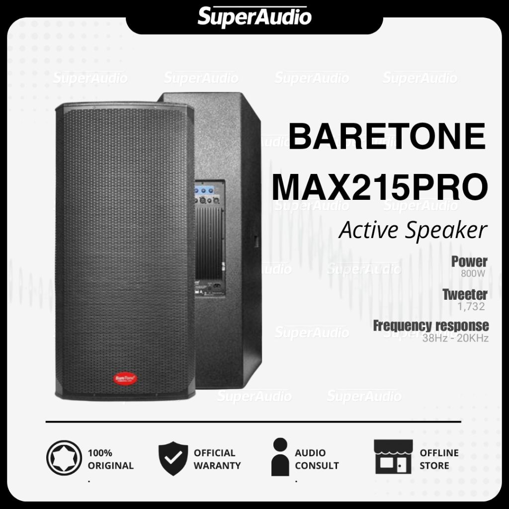 Baretone MAX215PRO Speaker Aktif 15 Inch Double Woofer