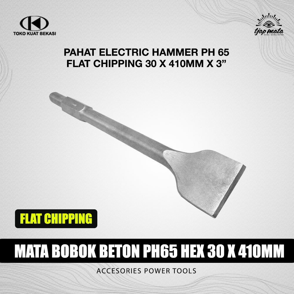 Mata bobok beton Tjap Mata CHIPPING HEX 30 pahat lebar 410MM X 3"