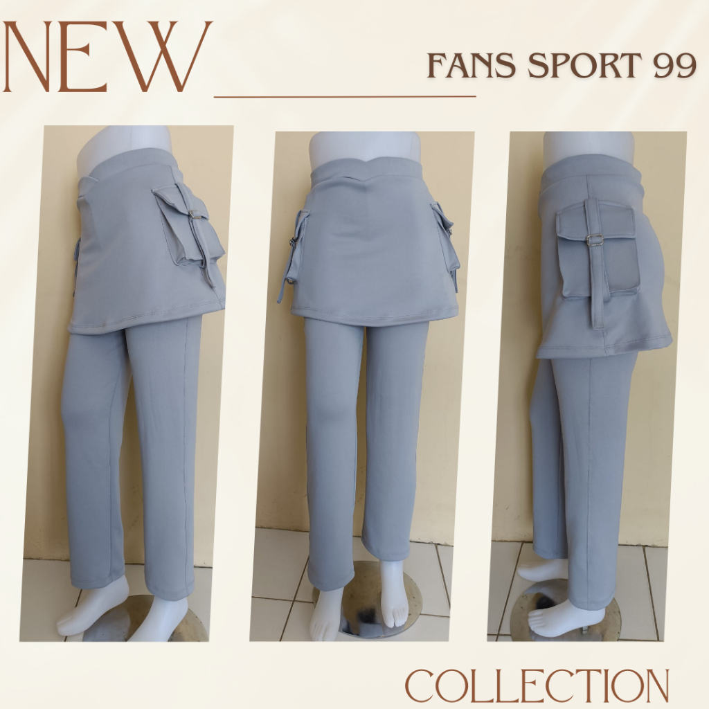 Celana senam rok kantong wanita/CBR rok kantong samping/celana senam wanita