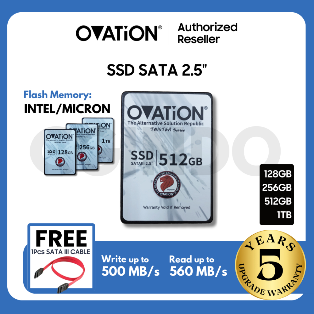 OVATION SSD 128GB 2.5" SSD SATA SSD Internal SSD SATA3 SSD Comparable SSD  256GB / 512GB / 1TB / 120