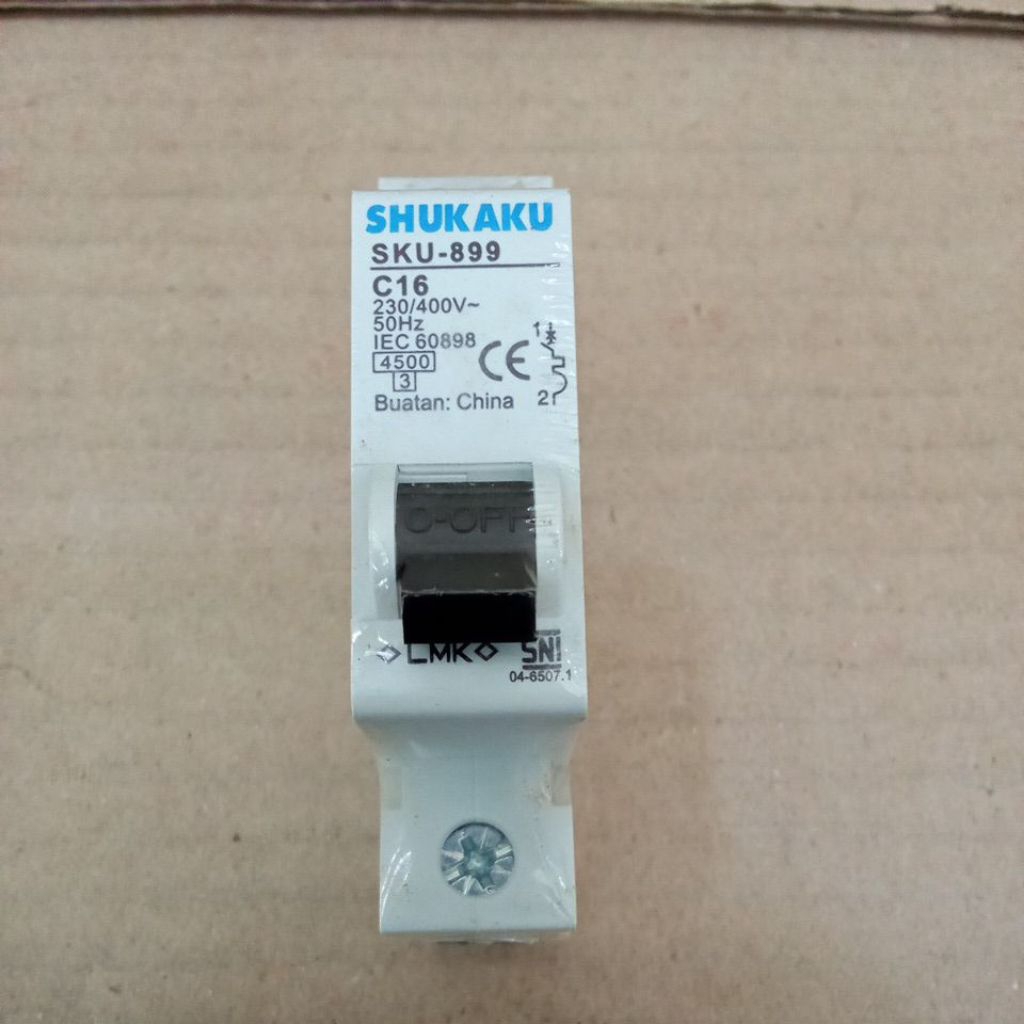Shukaku MCB 1Phase 16A Hitam MCB Shukaku SNI