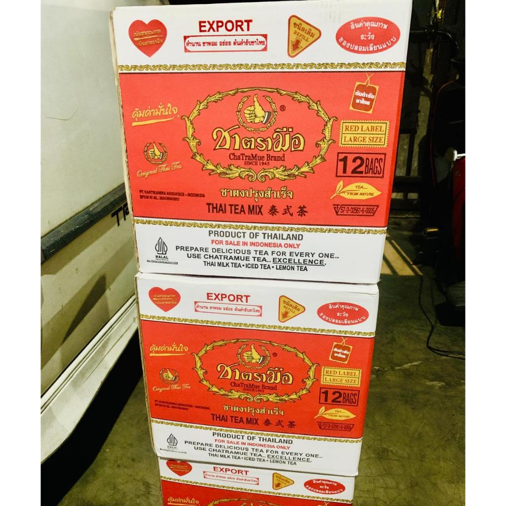 12 x Merah Thai Tea Chatramue Original Thailand 400 Gram (BPOM)