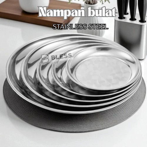 Nampan Bulat Stainless Steel – Nampan Bulat Serbaguna