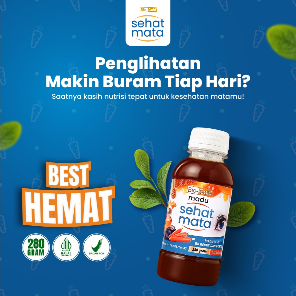 Bio Gold Madu Sehat Mata Biogold Obat Herbal Atasi Mata Minus Plus Silinder BPOM