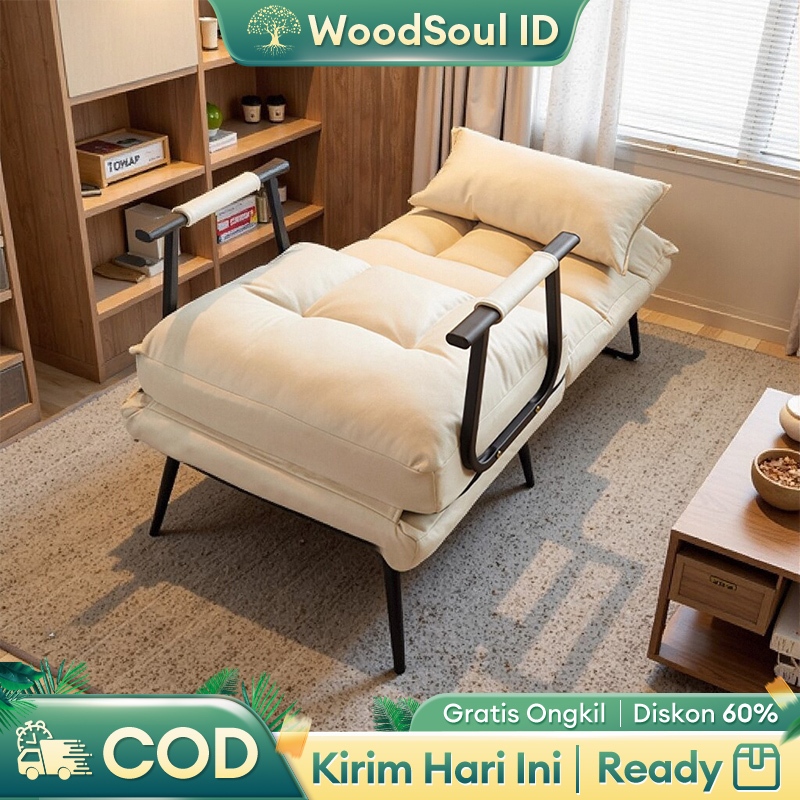 Sofa Bed Lipat 2-in-1 - Kursi Tamu & Tempat Tidur Darurat yang Minimalis dan Nyaman Sofa Bed
