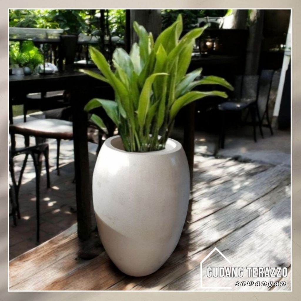 Pot Teraso Model Gendang/ Pot Outdoor Minimalis