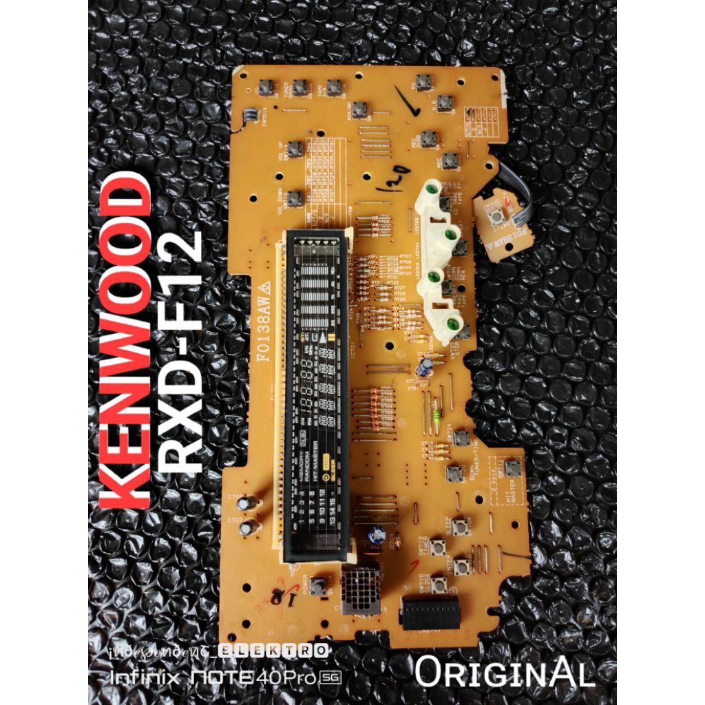 Panel Tombol sensor KENWOOD RXD-F12   panel big compo Amplifier KENWOOD RXD-12