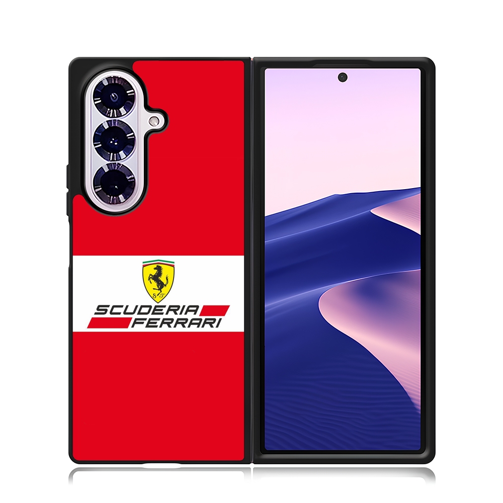 Phone Case Samsung Z Flip Fold 7 6 5 4 3 Phone Custom Ferrari Scuderia