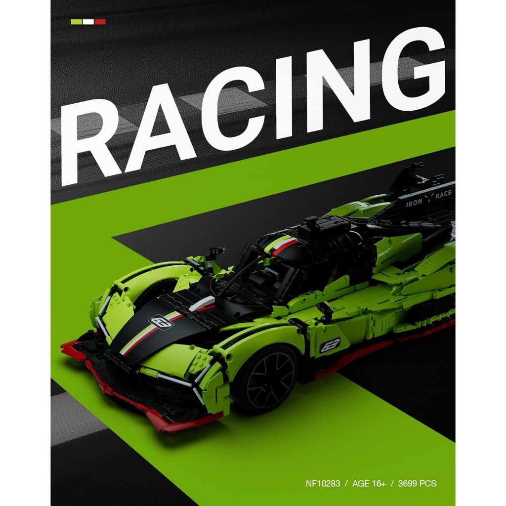 TERLENGKAP NIFELIZ S63 HYPERCAR MODEL BUILDING SET, 1:8 SCALE COLLECTIBLE RACING CAR KODE 216