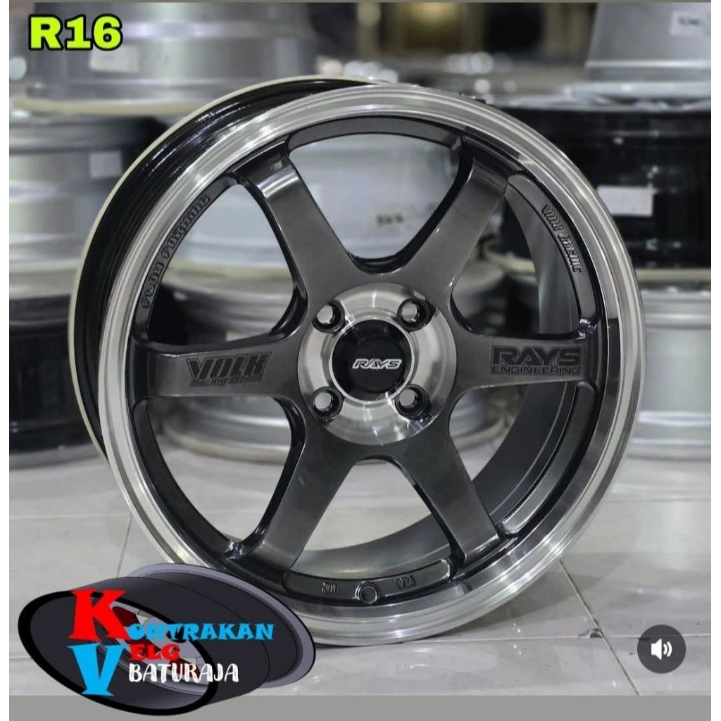 Velg Rays TE37 SL R16 4X100 ( AGYA AYLA CALYA SIGRA JAZZ YARIS BRIO AVANZA XENIA LIVINA DLL)