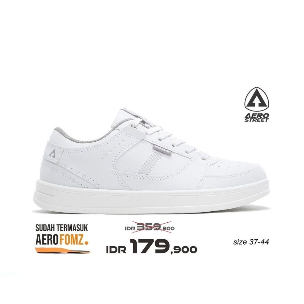 Rijek Sale - Sepatu Aerostreet Hoops Low 2.0 Putih