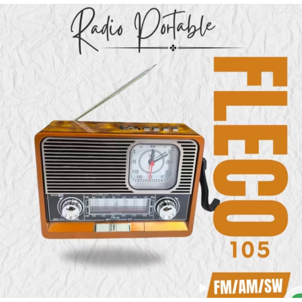 Radio Portabel Bluetooth Terbaru Fleco F-105