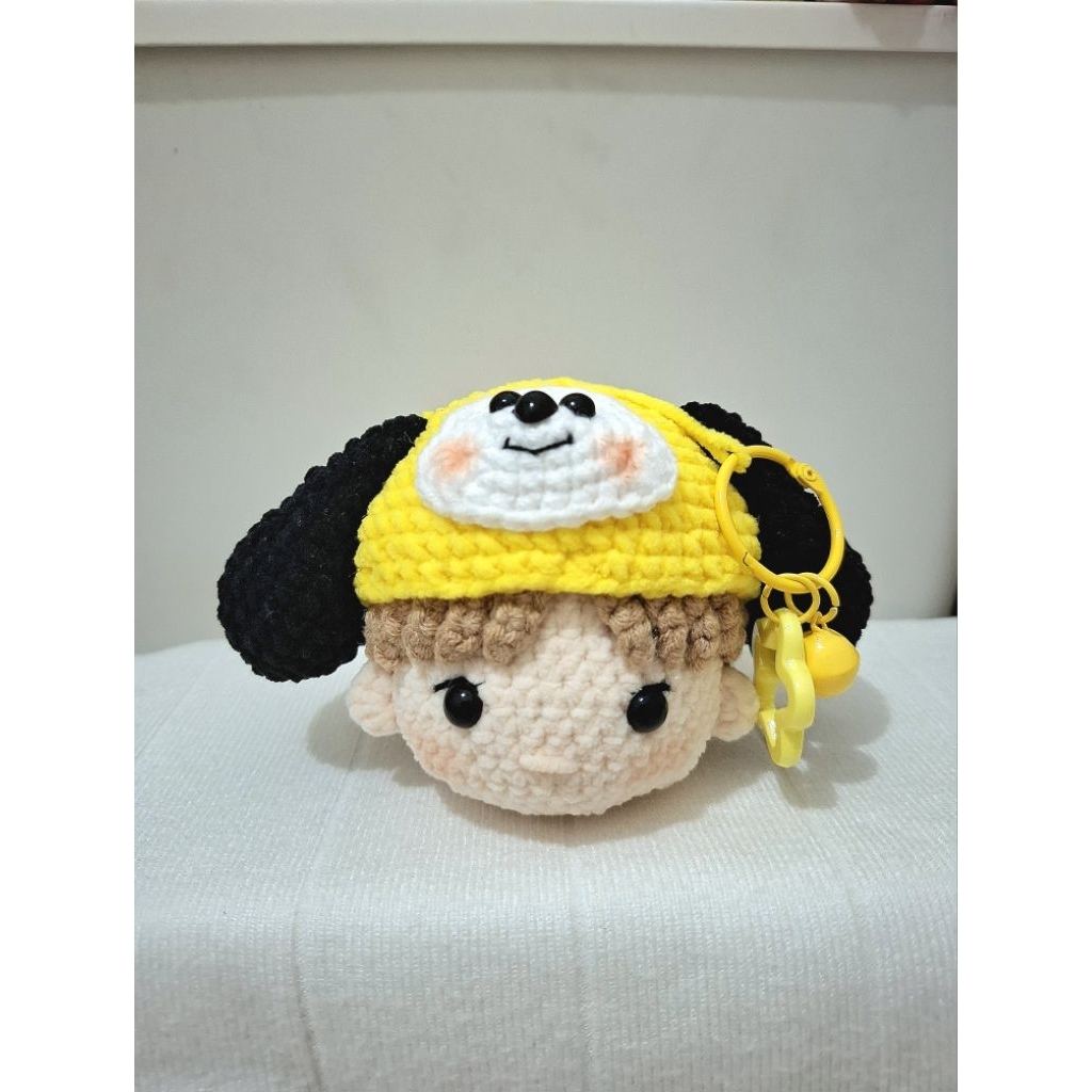 gantungan kunci chimmy, gantungan kunci army, gantungan kunci rajut BTS, ganci rajut lucu, gantungan