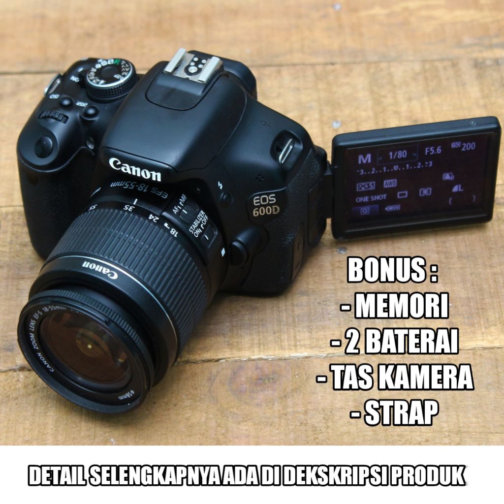 KAMERA DSLR CANON 600D || SECOND || TERMURAH DAN TERBAIK 100%