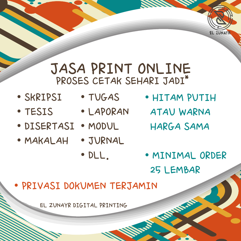 JASA PRINT | CETAK DOKUMEN HVS A4 F4 70gsm WARNA | HITAM PUTIH | 1 SISI | BOLAK BALIK