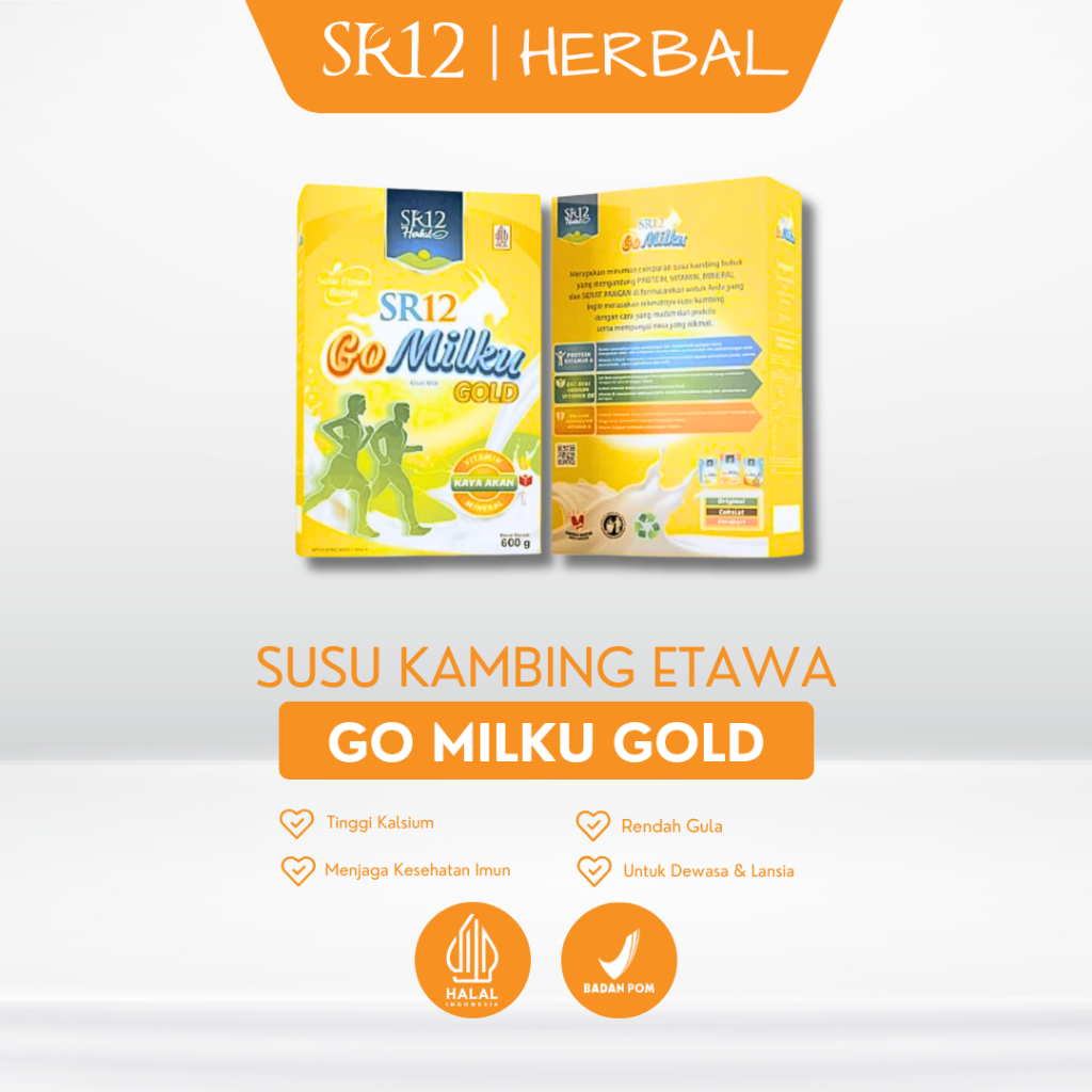 

Go Milku SR12 Gold Susu Kambing Etawa Premium Rendah Lemak Tinggi Kalsium Bebas Gula
