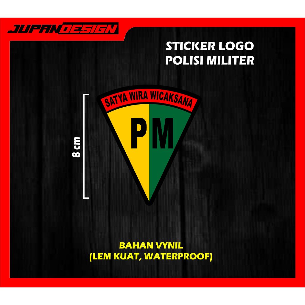 STIKER P0LISI MILIT3R PM TNI AD Komando Terbaru ukuran 8cm