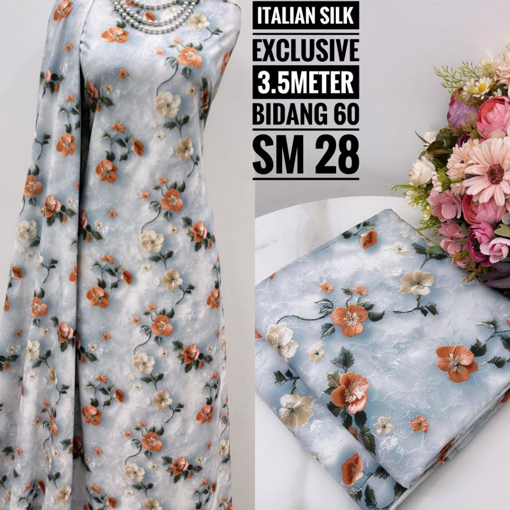 PRE ORDER/KAIN PASANG UNTUK SET KURUNG WANITA IMPORT MALAYSIA/ITALIAN SILK EXCLUSIVE