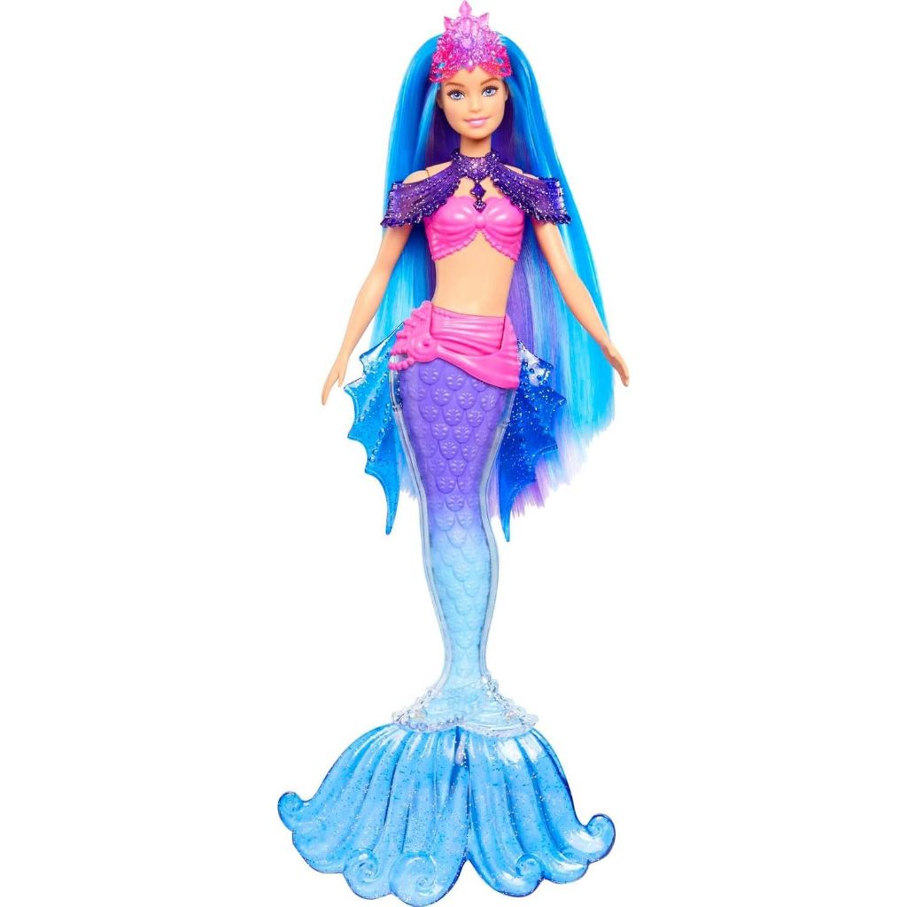 BARBIE MERMAID POWER DOLL SET, BARBIE "MALIBU" FASHION DOLL WITH SEAHORSE PET & ACCESSORIES, MERMAID