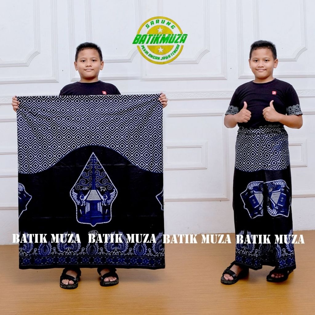 SARUNG ANAK SD - SMP SARUNG BATIK MOTIF WAYANG KIPAS