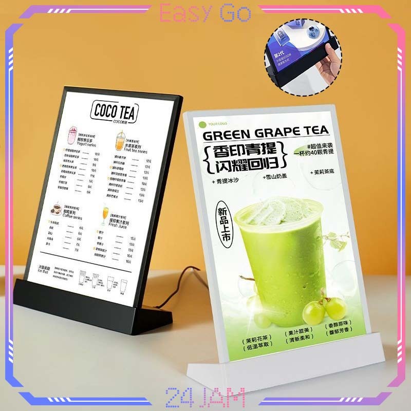 LED Menu Standing Display Menu LED A4 Led Stand Menu LED Display Lampu Menu Board